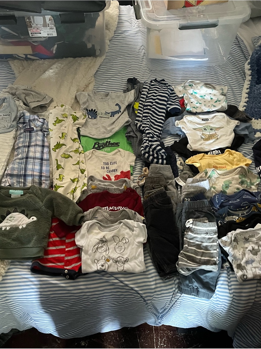 Mixed Baby Boy Clothing Lot - Greens, Blues, Gray, White